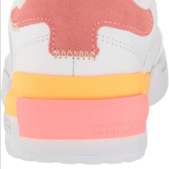 adidas Women's Postmove Basketball Shoe, White/White/Acid Red, 11 - Picture 3 of 14